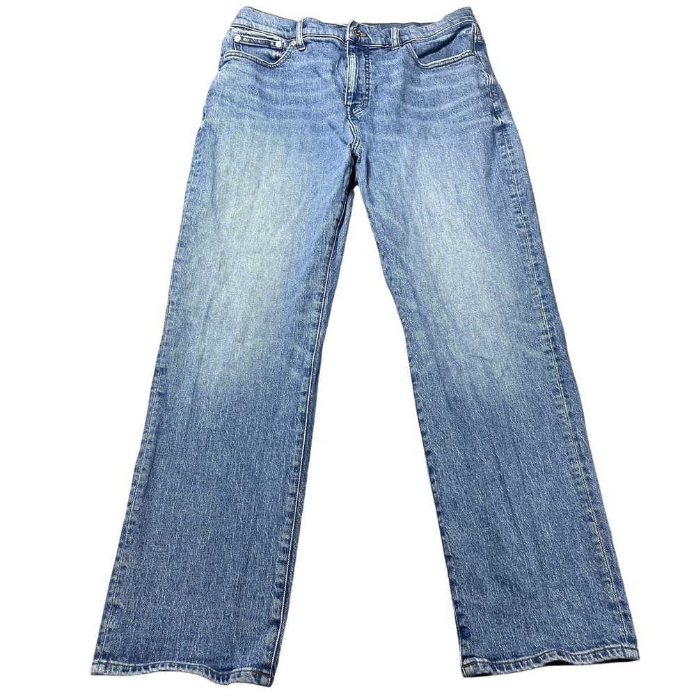 Madewell 90s Straight Jeans Womens 32 Light Wash High Rise Straight Denim 32x30